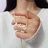 Stainless Steel Cuban Chain Necklace Personalized Name Gift