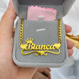 Stainless Steel Cuban Chain Necklace Personalized Name Gift