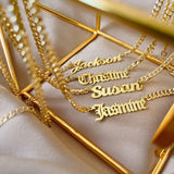 Stainless Steel Cuban Chain Necklace Personalized Name Gift