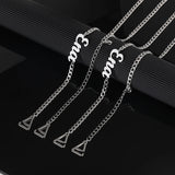 Stainless Steel Bra Chain Nameplate Cuban Chain Women Accessories