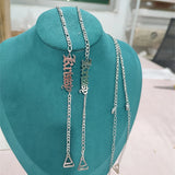 Stainless Steel Bra Chain Nameplate Cuban Chain Women Accessories