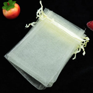 100pcs Organza Jewelry Gift Bags 8x10cm Drawstring Wedding Candy Favor Pouch Bag