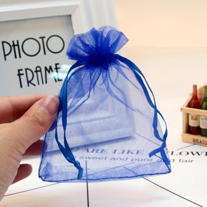 100pcs Organza Jewelry Gift Bags 8x10cm Drawstring Wedding Candy Favor Pouch Bag