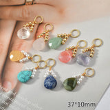 Natural Gemstone Crystal Drop Ring Pendant DIY Earrings Necklace Bracelet