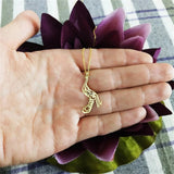 Ostrich Arabic Calligraphy Name Necklace Personalized Islamic Monogram Jewelry