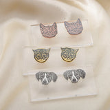 Stainless Steel Pet Portrait Earrings Personalized Engraved Animal Photo Jewelry