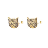 Stainless Steel Pet Portrait Earrings Personalized Engraved Animal Photo Jewelry