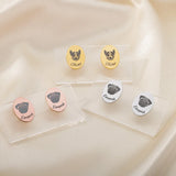 Stainless Steel Pet Portrait Earrings Personalized Engraved Animal Photo Jewelry