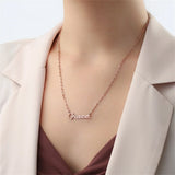 Paperclip Link Name Necklace Custom Stainless Steel Jewelry Boy Choker Women
