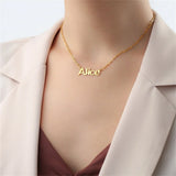 Paperclip Link Name Necklace Custom Stainless Steel Jewelry Boy Choker Women