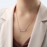 Paperclip Link Name Necklace Custom Stainless Steel Jewelry Boy Choker Women