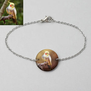 Parrot Photo Bracelet Personalized Pet Portrait Jewelry