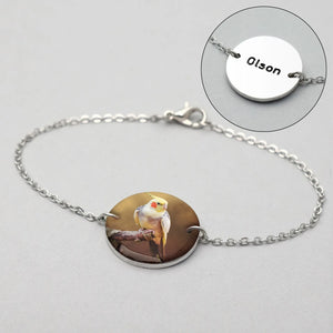 Parrot Photo Bracelet Personalized Pet Portrait Jewelry