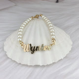 Pearl Name Bracelet Personalized Jewelry For Girlfriend Women