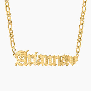 Custom Cross Symbol Name Necklace in Stainless Steel 18K Plate Pendant