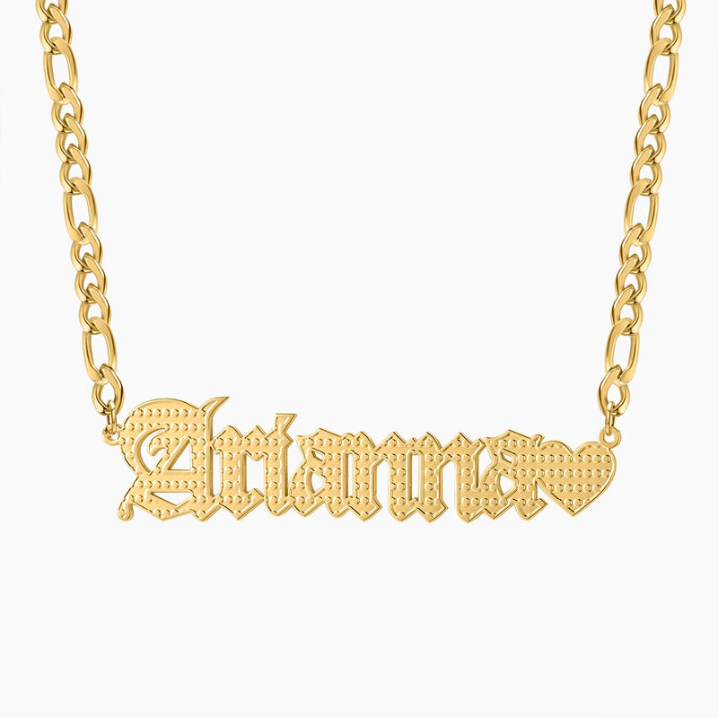 Custom Cross Symbol Name Necklace in Stainless Steel 18K Plate Pendant
