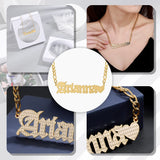 Custom Cross Symbol Name Necklace in Stainless Steel 18K Plate Pendant