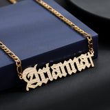 Stainless Steel Cross Name Necklace with 18K Plate - Personalised for Women