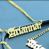 Stainless Steel Cross Name Necklace with 18K Plate - Personalised for Women