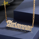 Stainless Steel Cross Name Necklace with 18K Plate - Personalised for Women