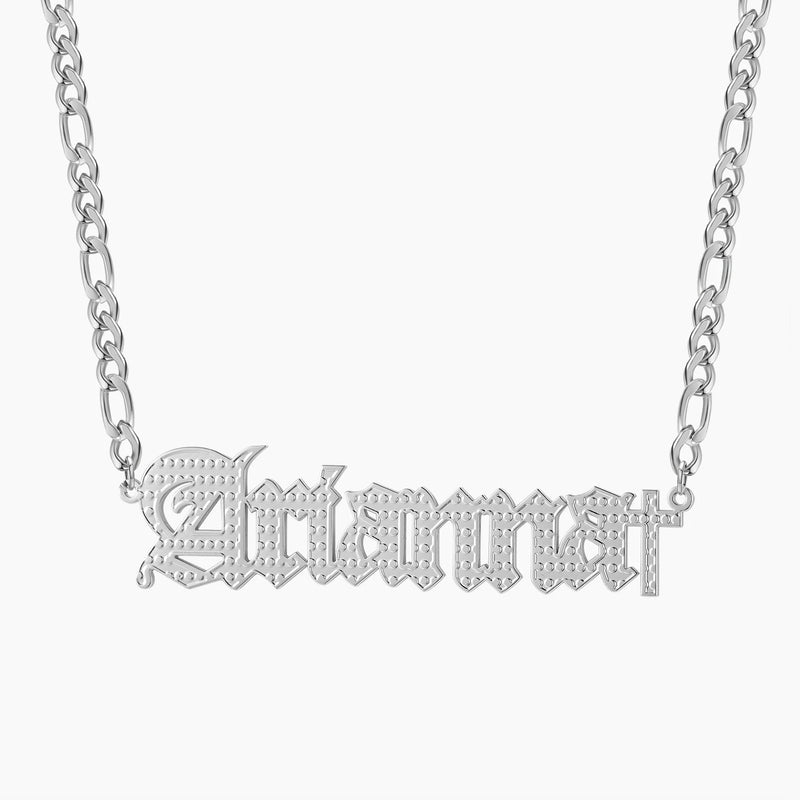 Stainless Steel Cross Name Necklace with 18K Plate - Personalised for Women