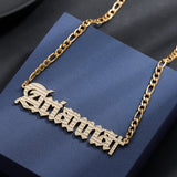 Stainless Steel Cross Name Necklace with 18K Plate - Personalised for Women