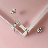 Custom Bar Earrings Personalized Boucle D'oreille Letter Pendientes