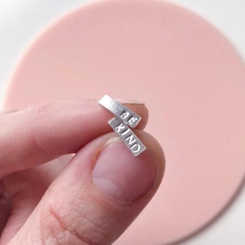 Custom Bar Earrings Personalized Boucle D'oreille Letter Pendientes