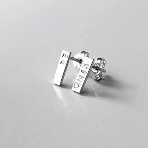 Custom Bar Earrings Personalized Boucle D'oreille Letter Pendientes
