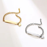Personalized Baby Name Bracelet, Stainless Steel, Adjustable Length
