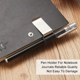 Custom Engraved Metal Leather Penholder for Diary Notebook