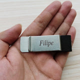 Custom Engraved Metal Leather Penholder for Diary Notebook