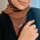 Custom Arabic Name Necklace Stainless Steel Chain Letter Pendant Choker Jewelry