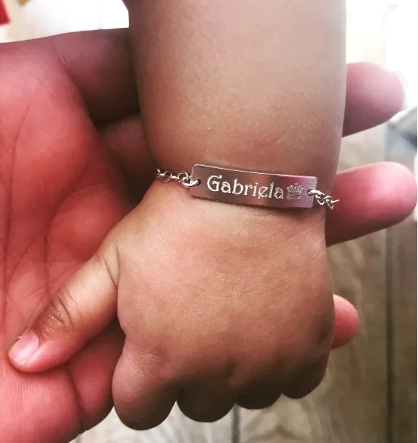 Personalized Baby Name Bracelet-Adjustable ID Bracelet
