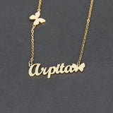 Personalized Butterfly Name Necklace for Mother's Gift