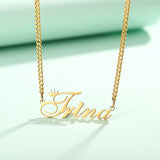 Custom Crown Pendant Name Necklace for Women
