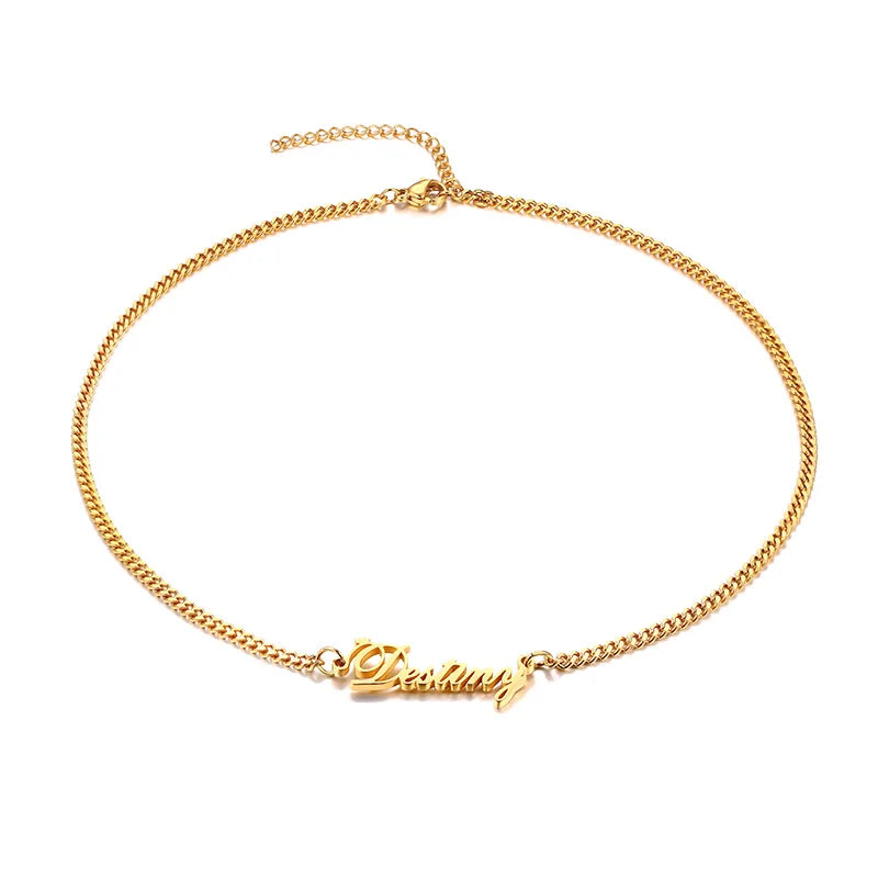 Custom Crown Pendant Name Necklace for Women