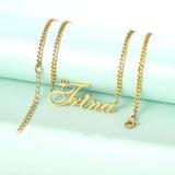 Custom Crown Pendant Name Necklace for Women