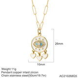 Heart Pendant Crystal CZ Collares Necklace for Women