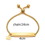 Custom Engraved Vertical Bar Bracelet Adjustable