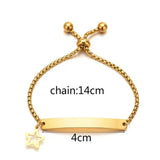 Custom Engraved Vertical Bar Bracelet Adjustable