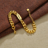 Custom Engraved Name Bracelet Cuban Chain for Men