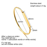 Custom Engraved Stainless Steel Name Bracelet for Men Women