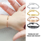 Personalized Engraving Name Letter Bracelet Stainless Steel