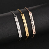 Personalized Engraving Stainless Steel Couple Bracelet