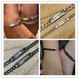Personalized Engraving Stainless Steel Couple Bracelet