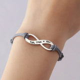 Personalized Infinity Name Bracelet Stainless Steel Adjustable Mom Gift