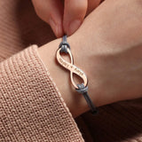 Personalized Infinity Name Bracelet Stainless Steel Adjustable Mom Gift