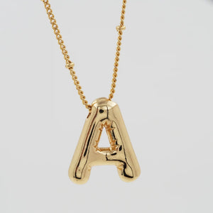 Custom 3D Balloon Alphabet Letter Pendant Name Necklace Choker
