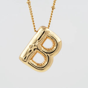 Custom 3D Balloon Alphabet Letter Pendant Name Necklace Choker